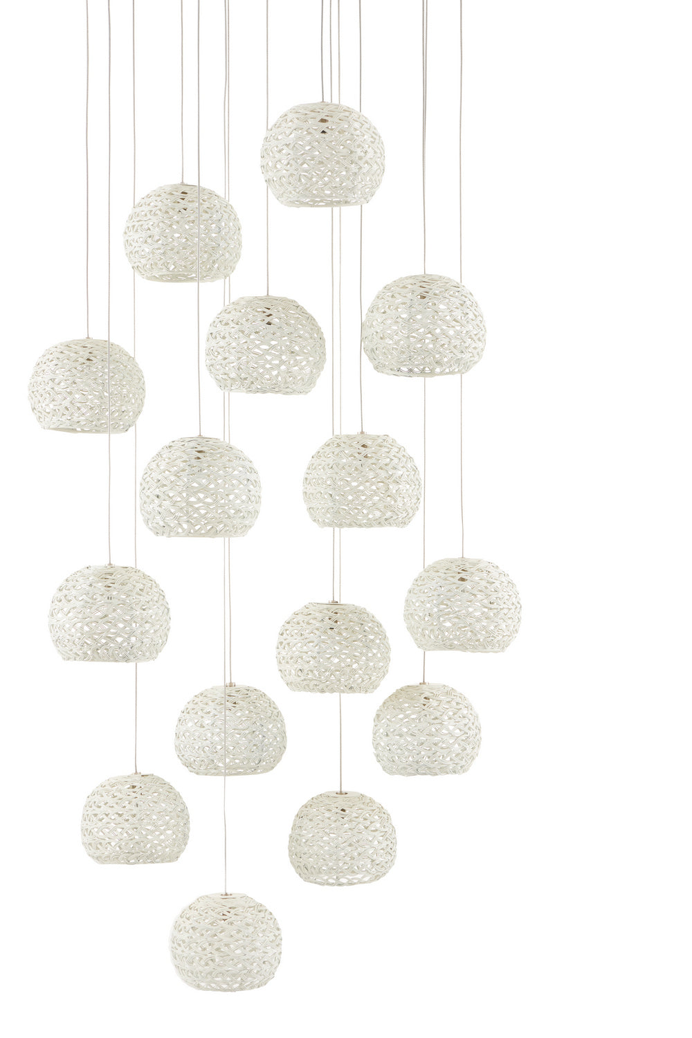 Currey and Company - 9000-0912 - 15 Light Pendant - Piero - Sugar White