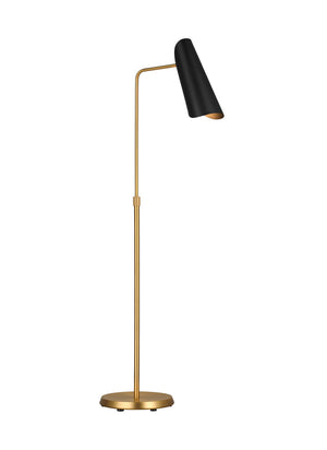 Visual Comfort Studio - AET1001BBSMBK1 - One Light Floor Lamp - Tresa - Midnight Black and Burnished Brass