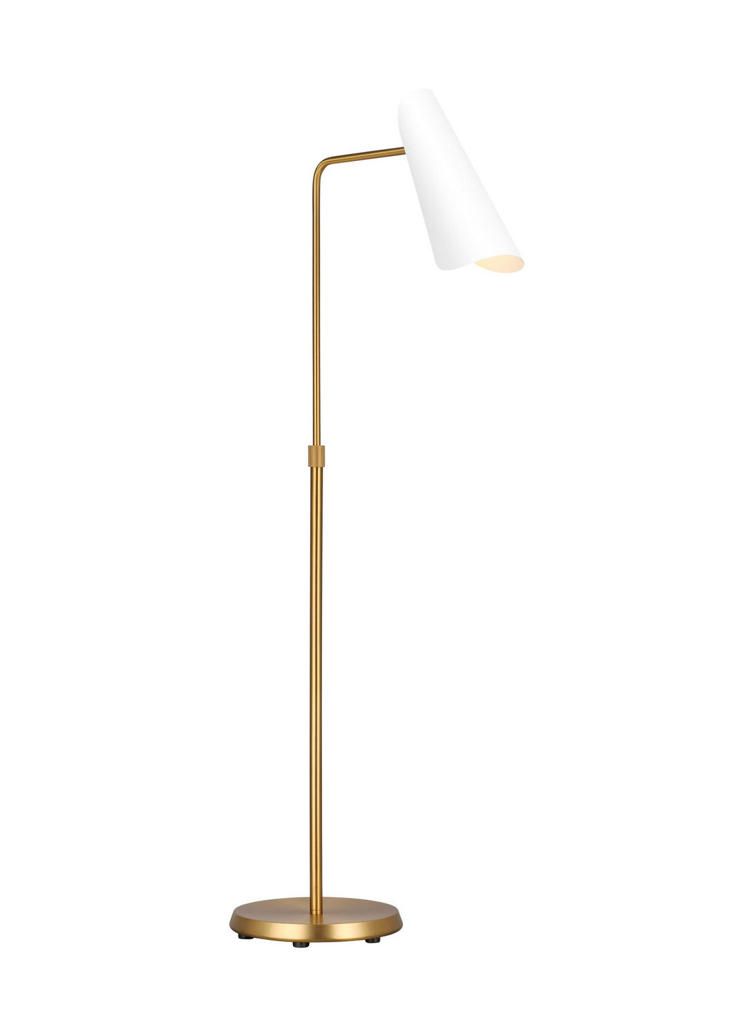 Visual Comfort Studio - AET1001BBSMWT1 - One Light Floor Lamp - Tresa - Matte White and Burnished Brass