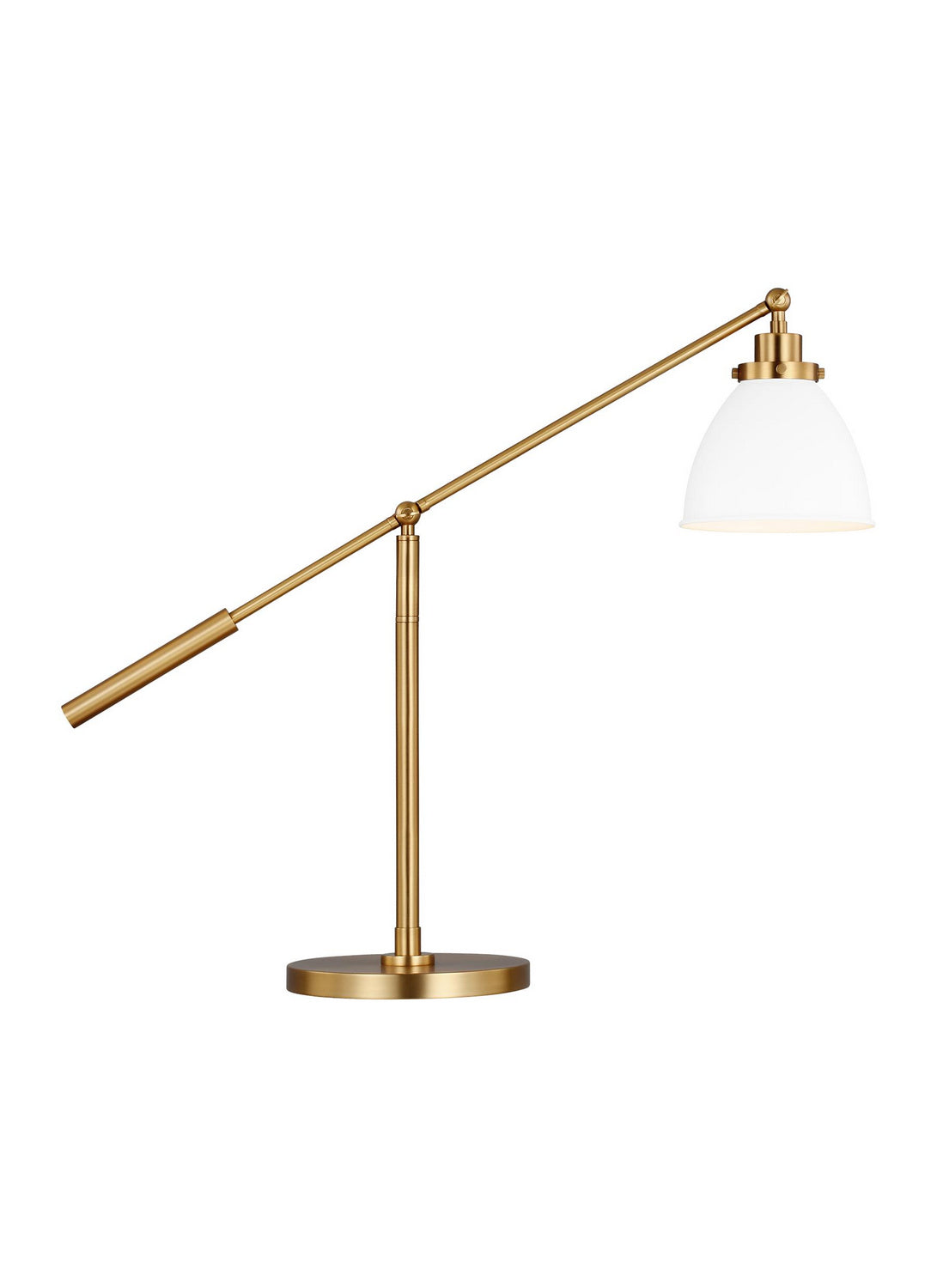 Visual Comfort Studio - CT1101MWTBBS1 - One Light Desk Lamp - Wellfleet - Matte White and Burnished Brass