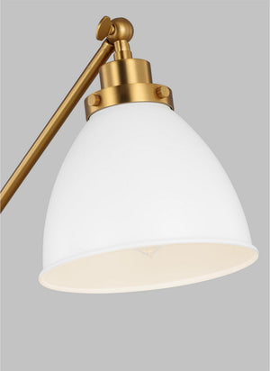 Visual Comfort Studio - CT1101MWTBBS1 - One Light Desk Lamp - Wellfleet - Matte White and Burnished Brass