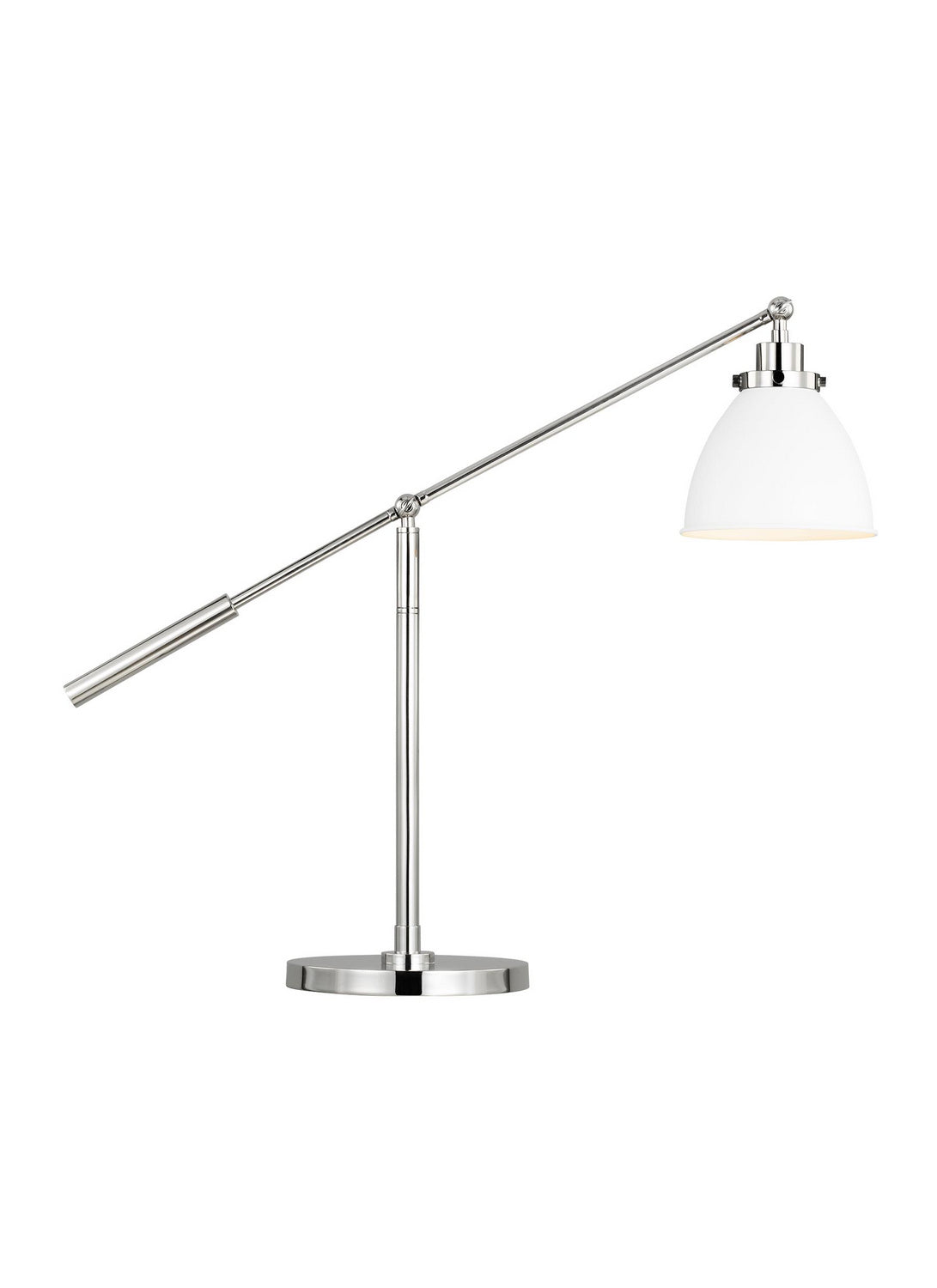 Visual Comfort Studio - CT1101MWTPN1 - One Light Desk Lamp - Wellfleet - Matte White and Polished Nickel