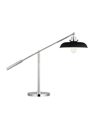 Visual Comfort Studio - CT1111MBKPN1 - One Light Desk Lamp - Wellfleet - Midnight Black and Polished Nickel