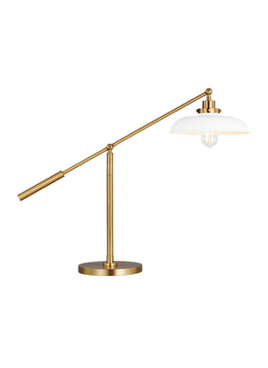 Visual Comfort Studio - CT1111MWTBBS1 - One Light Desk Lamp - Wellfleet - Matte White and Burnished Brass