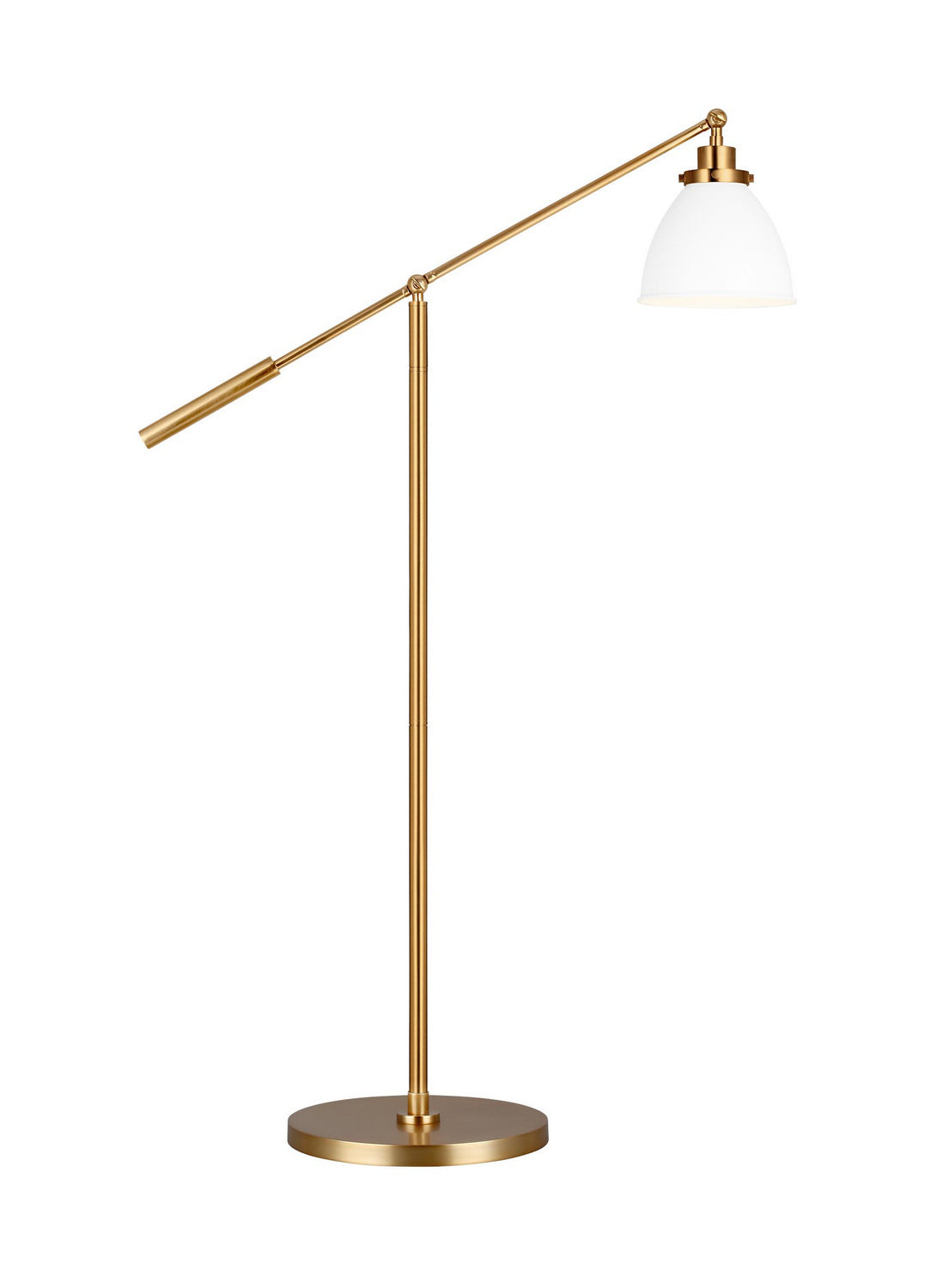 Visual Comfort Studio - CT1131MWTBBS1 - One Light Floor Lamp - Wellfleet - Matte White and Burnished Brass