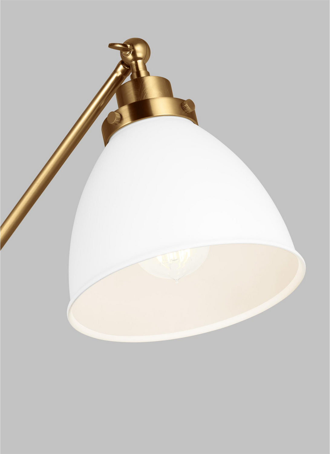 Visual Comfort Studio - CT1131MWTBBS1 - One Light Floor Lamp - Wellfleet - Matte White and Burnished Brass