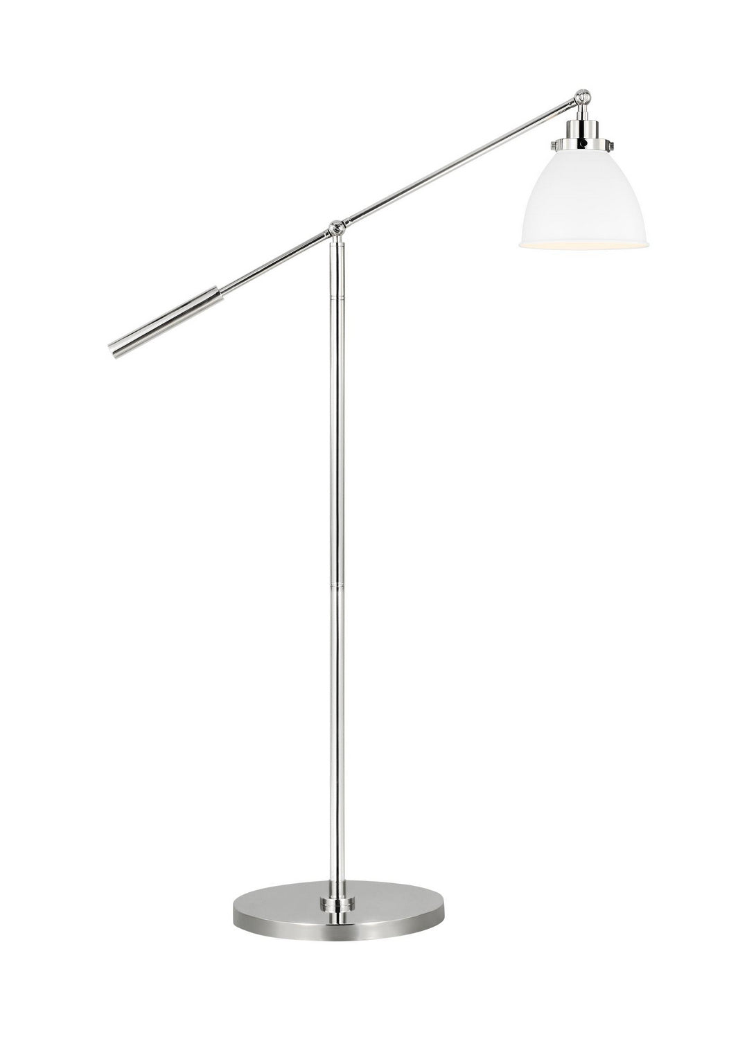 Visual Comfort Studio - CT1131MWTPN1 - One Light Floor Lamp - Wellfleet - Matte White and Polished Nickel