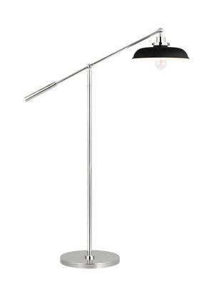 Visual Comfort Studio - CT1141MBKPN1 - One Light Floor Lamp - Wellfleet - Midnight Black and Polished Nickel