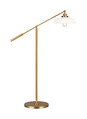 Visual Comfort Studio - CT1141MWTBBS1 - One Light Floor Lamp - Wellfleet - Matte White and Burnished Brass