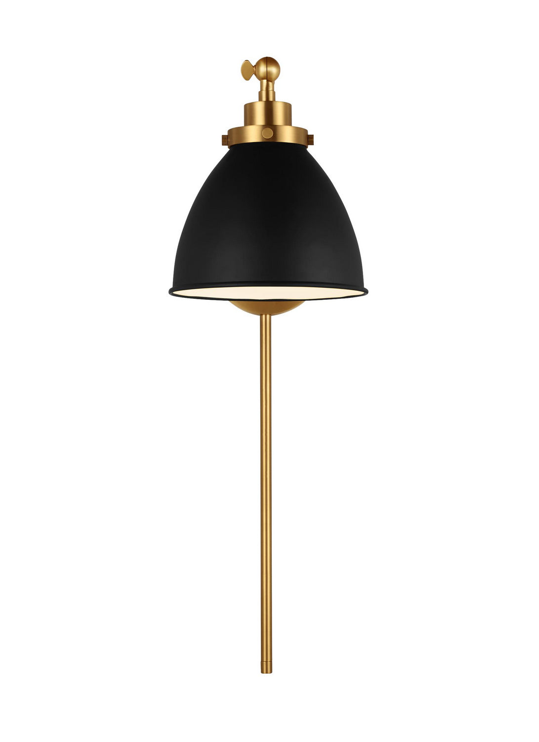 Visual Comfort Studio - CW1131MBKBBS - One Light Wall Sconce - Wellfleet - Midnight Black and Burnished Brass