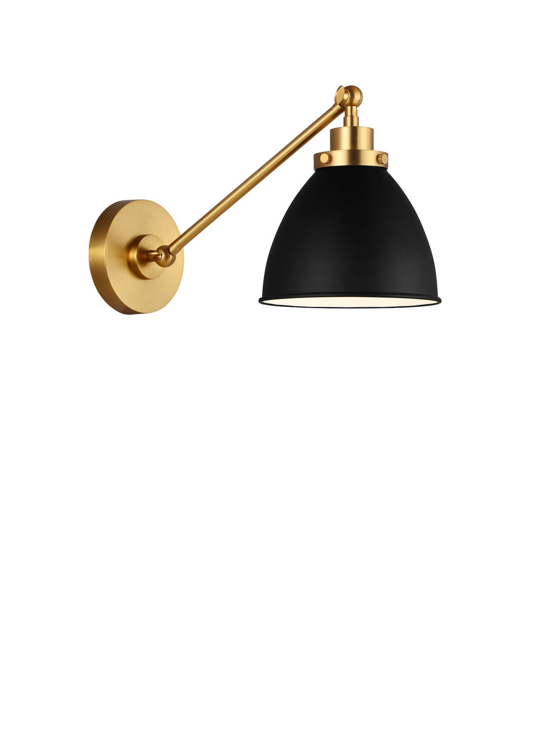 Visual Comfort Studio - CW1131MBKBBS - One Light Wall Sconce - Wellfleet - Midnight Black and Burnished Brass