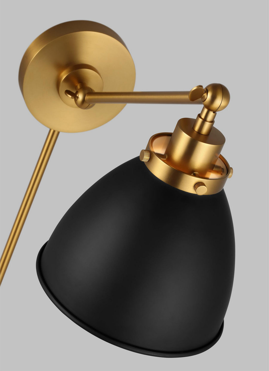 Visual Comfort Studio - CW1131MBKBBS - One Light Wall Sconce - Wellfleet - Midnight Black and Burnished Brass