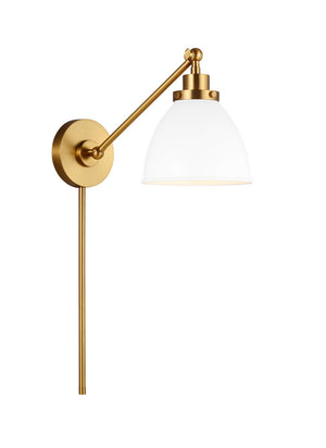 Visual Comfort Studio - CW1131MWTBBS - One Light Wall Sconce - Wellfleet - Matte White and Burnished Brass