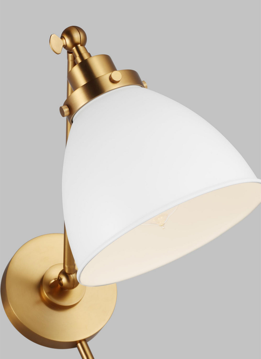 Visual Comfort Studio - CW1131MWTBBS - One Light Wall Sconce - Wellfleet - Matte White and Burnished Brass