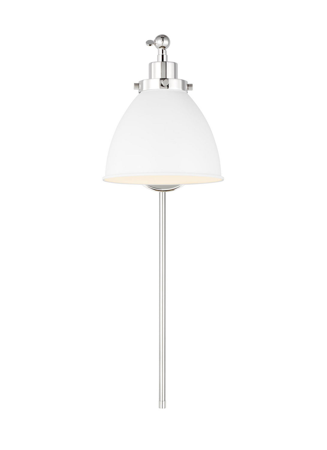 Visual Comfort Studio - CW1131MWTPN - One Light Wall Sconce - Wellfleet - Matte White and Polished Nickel