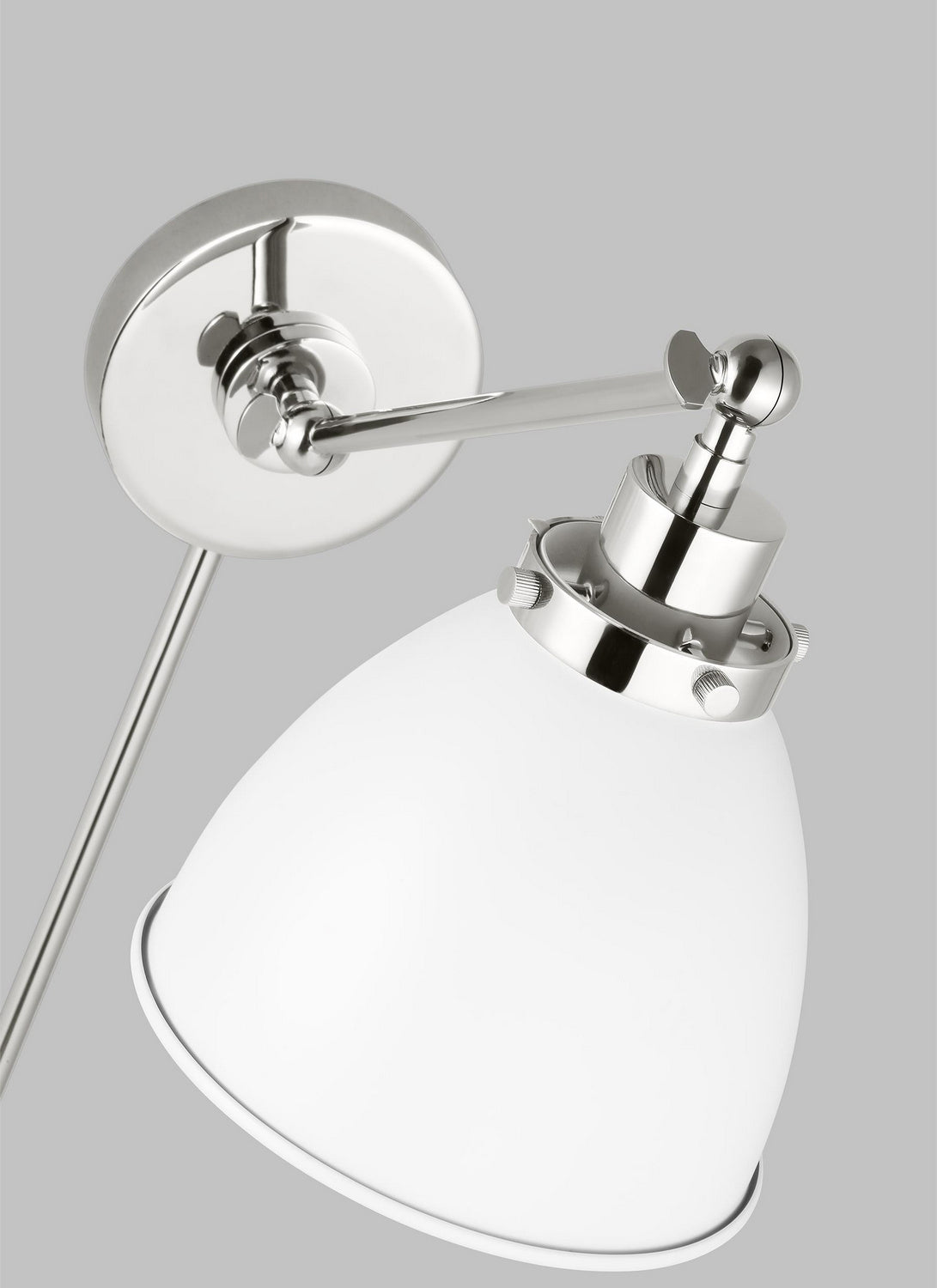 Visual Comfort Studio - CW1131MWTPN - One Light Wall Sconce - Wellfleet - Matte White and Polished Nickel