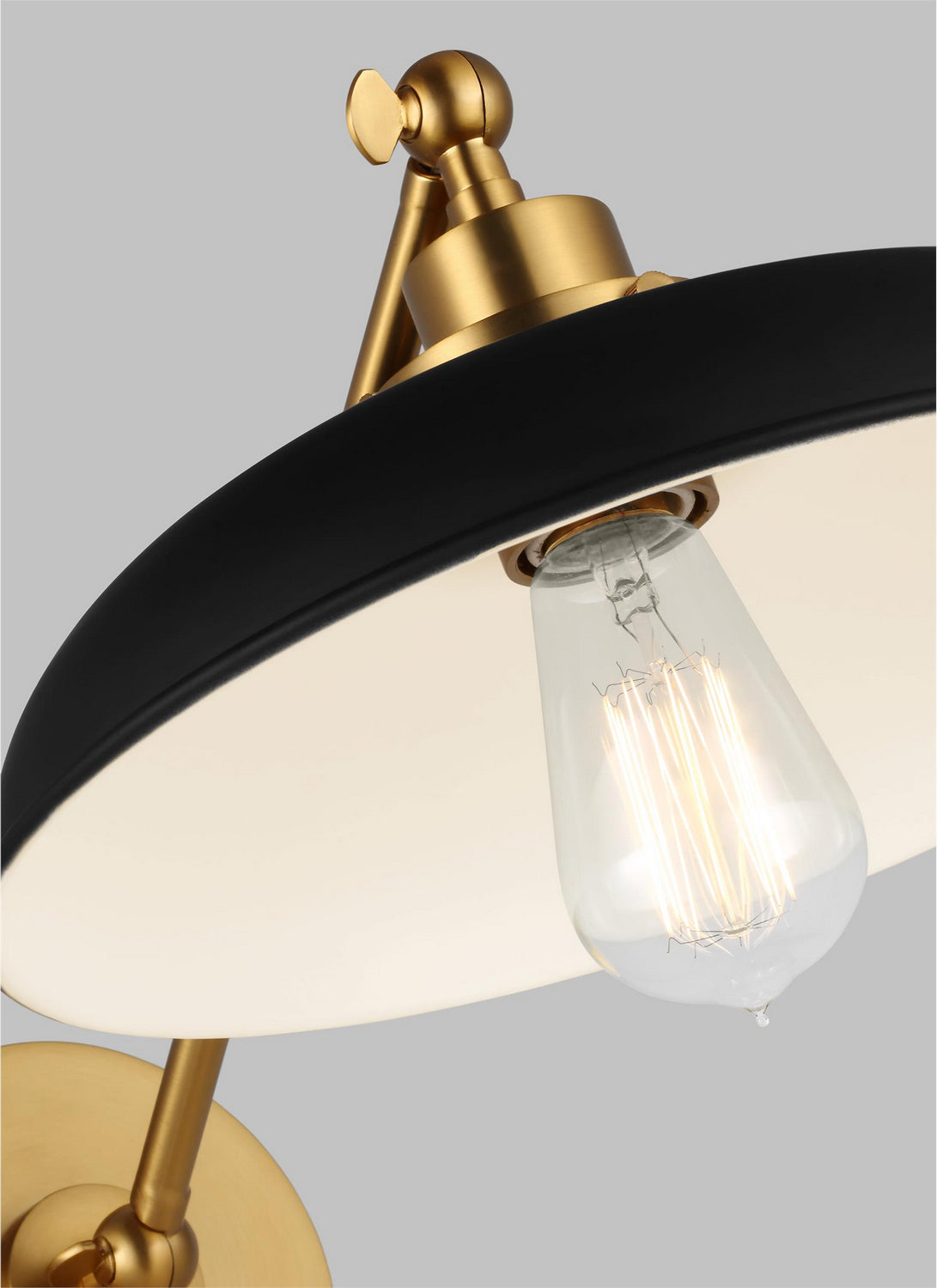 Visual Comfort Studio - CW1141MBKBBS - One Light Wall Sconce - Wellfleet - Midnight Black and Burnished Brass