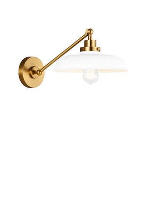 Visual Comfort Studio - CW1141MWTBBS - One Light Wall Sconce - Wellfleet - Matte White and Burnished Brass