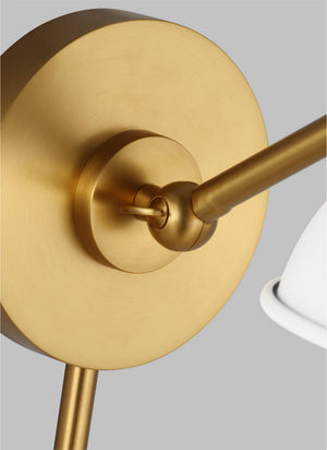 Visual Comfort Studio - CW1141MWTBBS - One Light Wall Sconce - Wellfleet - Matte White and Burnished Brass