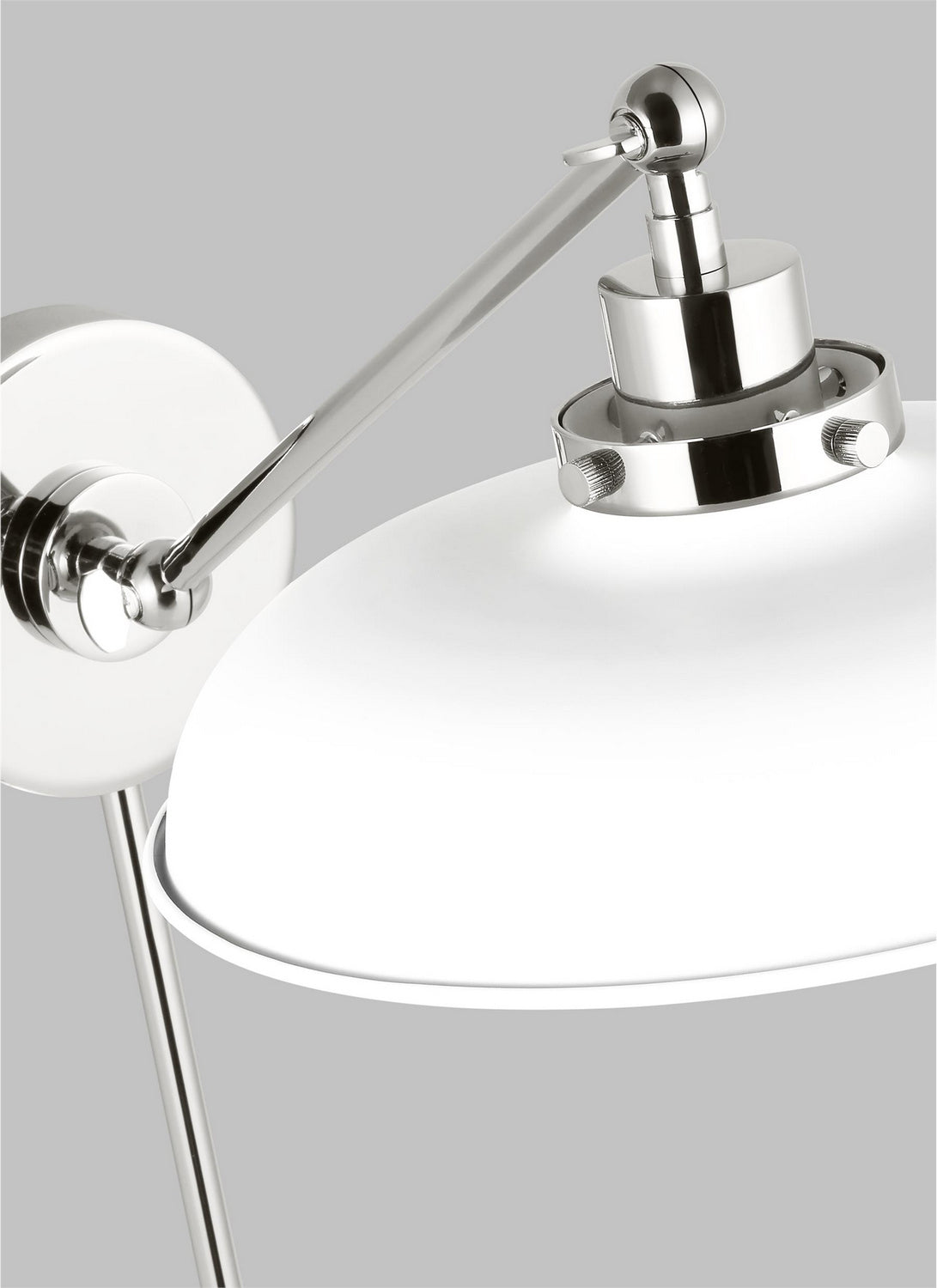 Visual Comfort Studio - CW1141MWTPN - One Light Wall Sconce - Wellfleet - Matte White and Polished Nickel