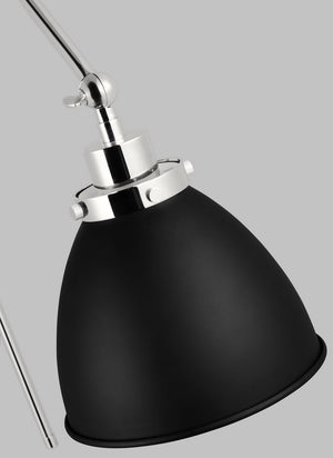 Visual Comfort Studio - CW1161MBKPN - One Light Wall Sconce - Wellfleet - Midnight Black and Polished Nickel