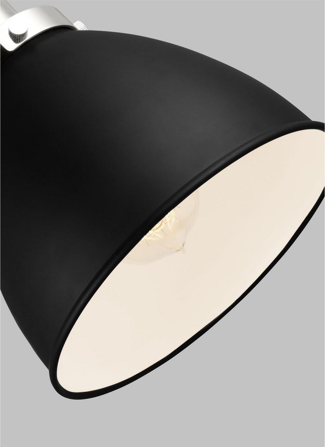 Visual Comfort Studio - CW1161MBKPN - One Light Wall Sconce - Wellfleet - Midnight Black and Polished Nickel