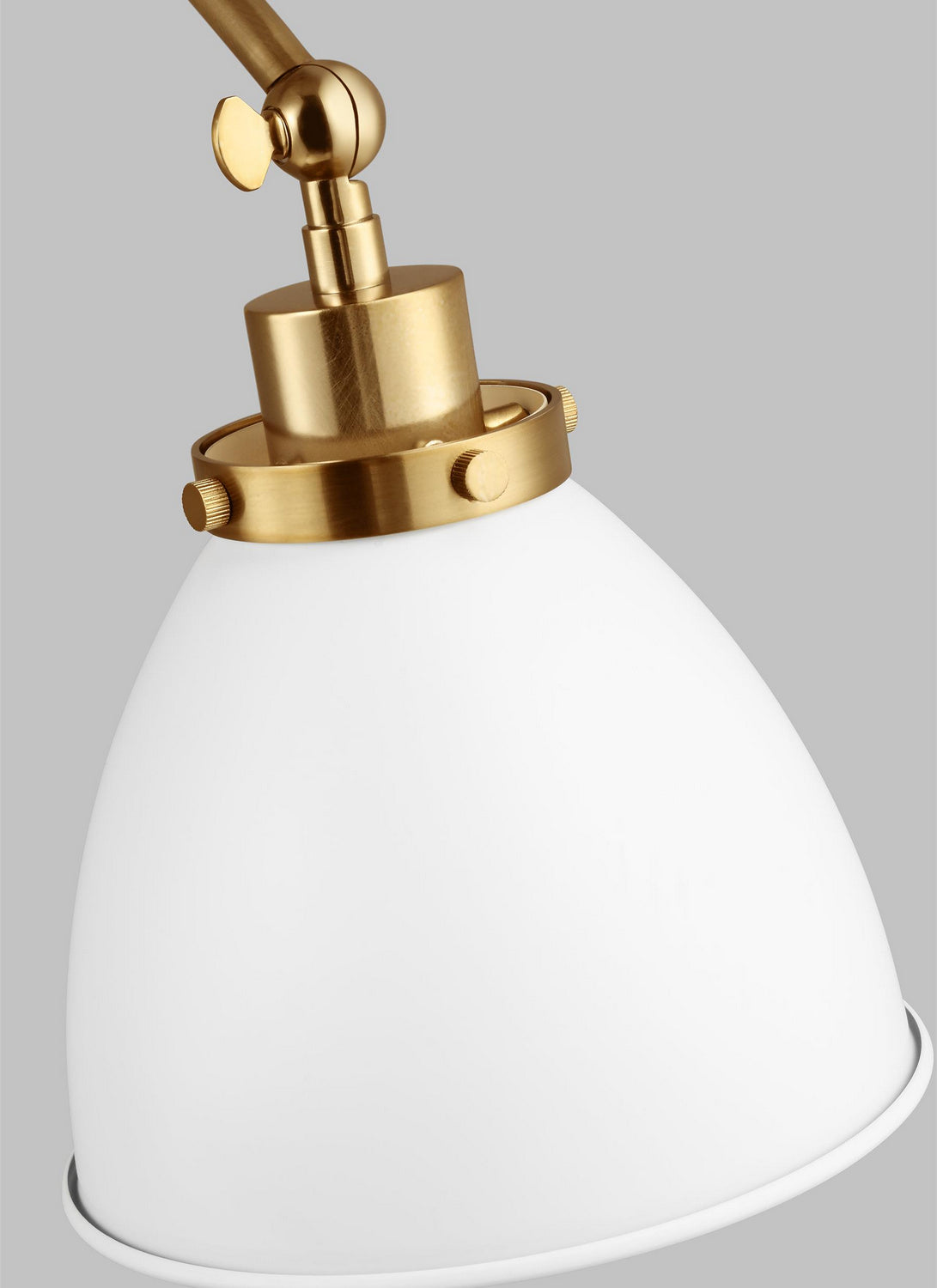 Visual Comfort Studio - CW1161MWTBBS - One Light Wall Sconce - Wellfleet - Matte White and Burnished Brass