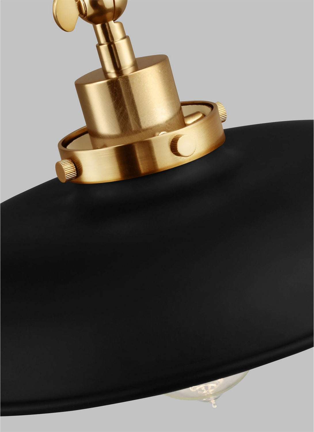 Visual Comfort Studio - CW1171MBKBBS - One Light Wall Sconce - Wellfleet - Midnight Black and Burnished Brass