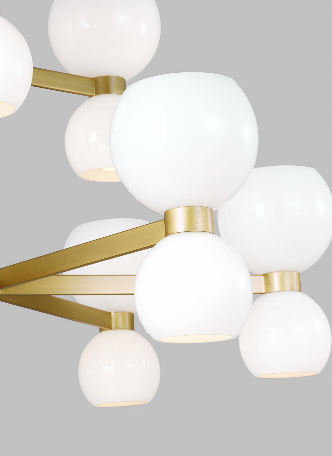 Visual Comfort Studio - KSC10018BBSMG - 18 Light Chandelier - Londyn - Burnished Brass with Milk White Glass