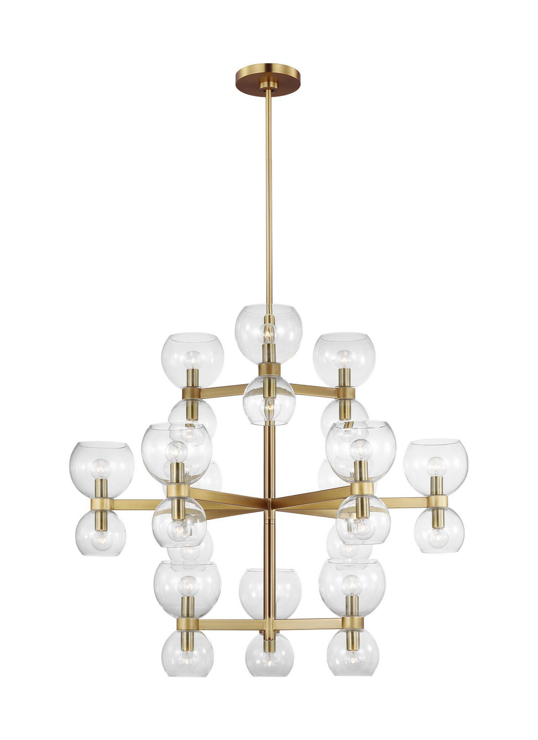 Visual Comfort Studio - KSC10124BBSCG - 24 Light Chandelier - Londyn - Burnished Brass with Clear Glass