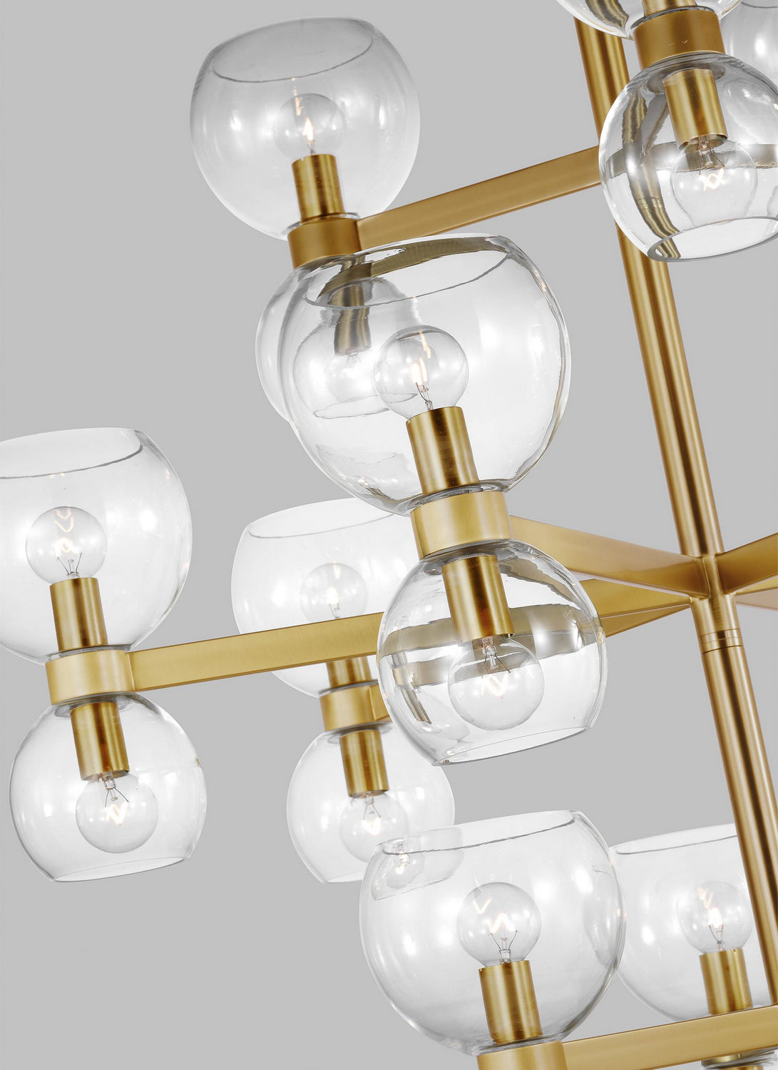 Visual Comfort Studio - KSC10124BBSCG - 24 Light Chandelier - Londyn - Burnished Brass with Clear Glass