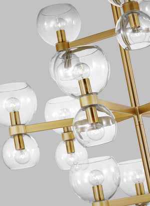 Visual Comfort Studio - KSC10124BBSCG - 24 Light Chandelier - Londyn - Burnished Brass with Clear Glass