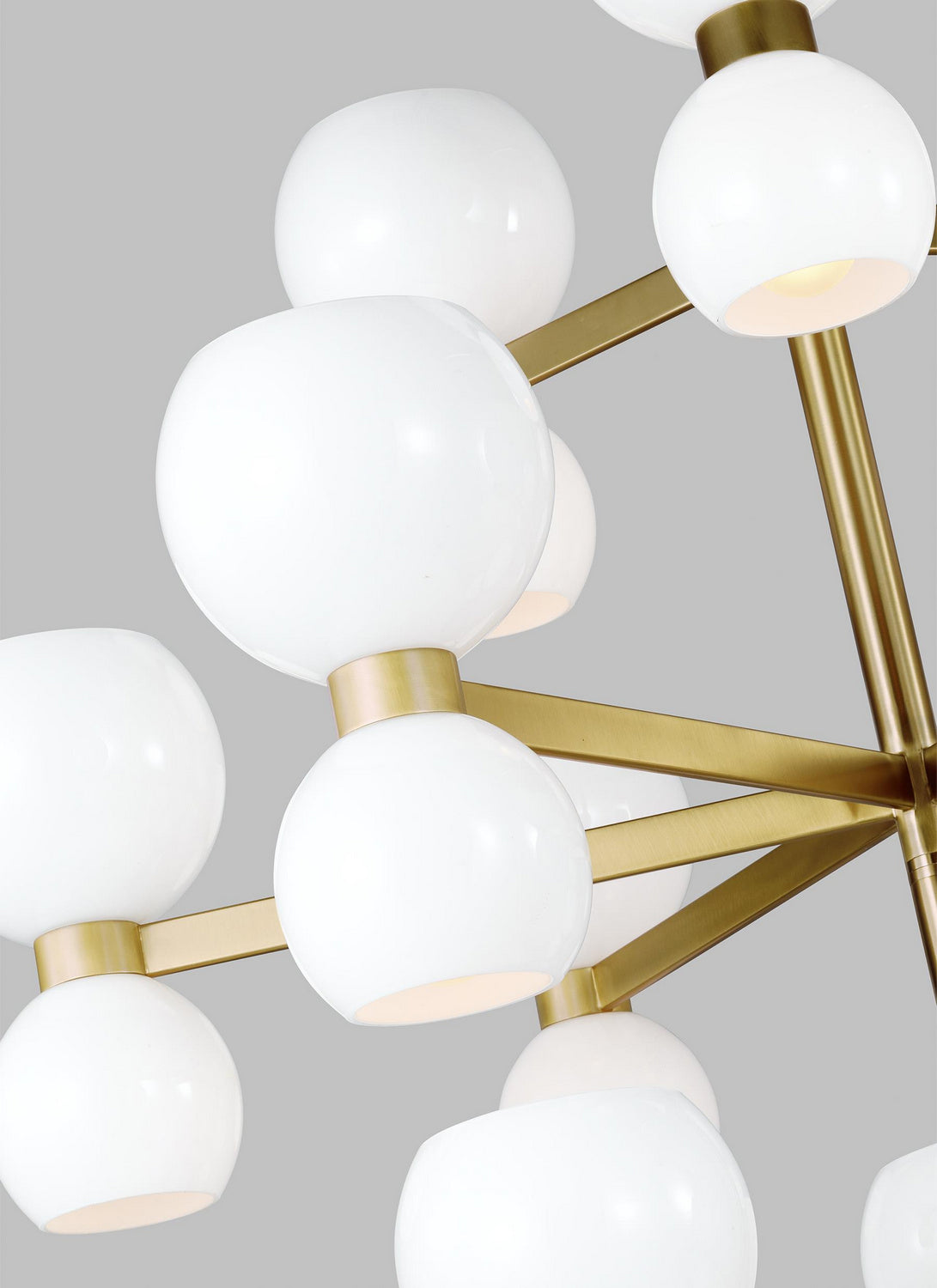 Visual Comfort Studio - KSC10124BBSMG - 24 Light Chandelier - Londyn - Burnished Brass with Milk White Glass