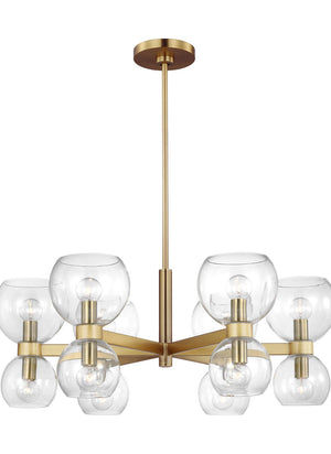 Visual Comfort Studio - KSC10212BBSCG - Six Light Chandelier - Londyn - Burnished Brass with Clear Glass