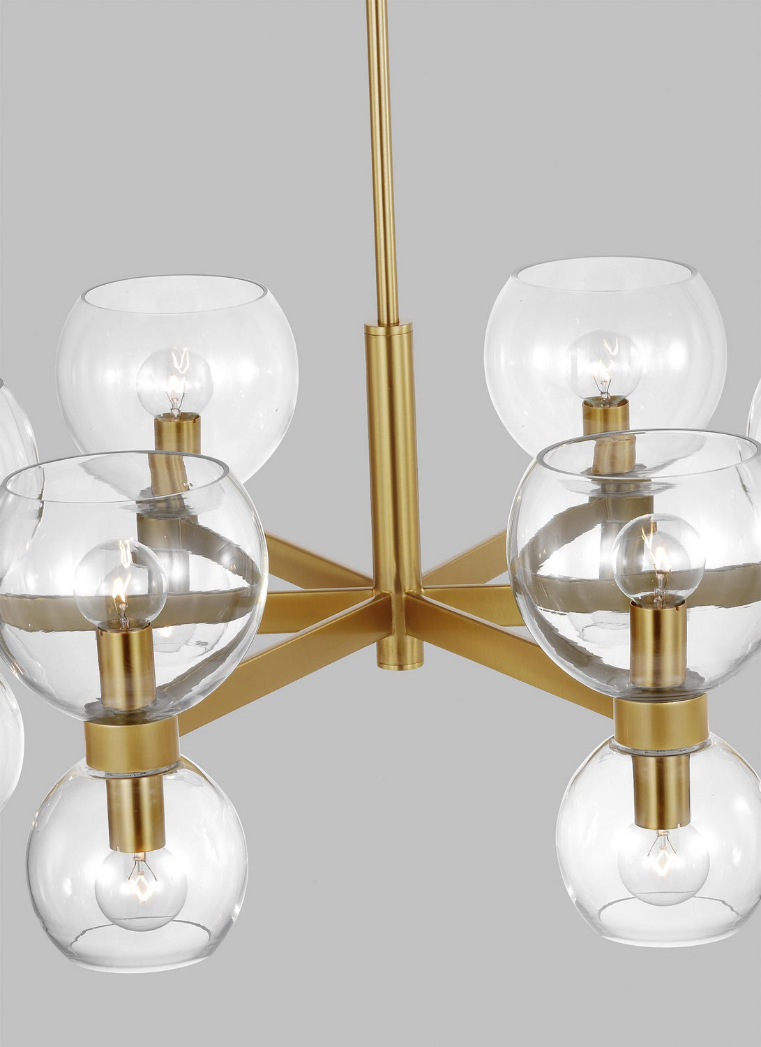 Visual Comfort Studio - KSC10212BBSCG - Six Light Chandelier - Londyn - Burnished Brass with Clear Glass