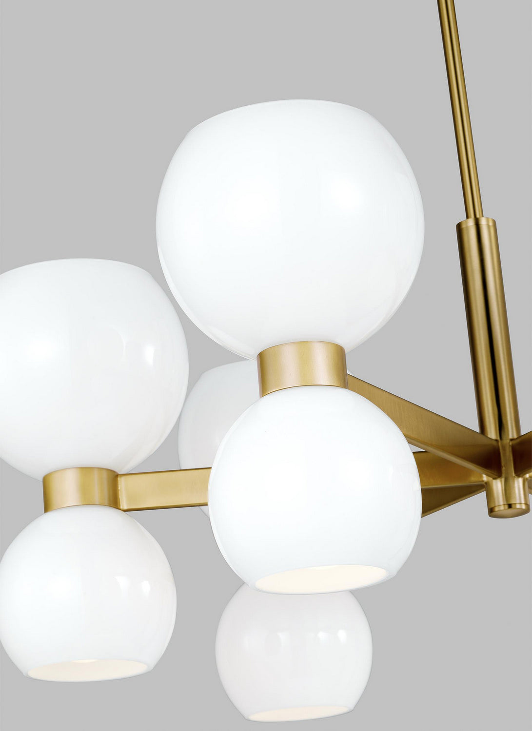 Visual Comfort Studio - KSC10212BBSMG - 12 Light Chandelier - Londyn - Burnished Brass with Milk White Glass