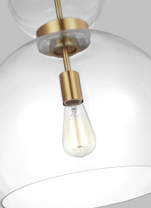 Visual Comfort Studio - KSP1021BBSCG - One Light Pendant - Londyn - Burnished Brass with Clear Glass