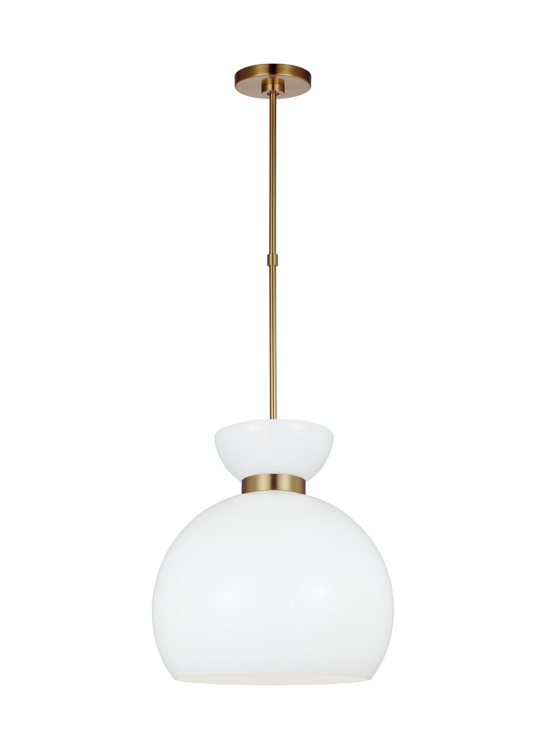 Visual Comfort Studio - KSP1021BBSMG - One Light Pendant - Londyn - Burnished Brass with Milk White Glass