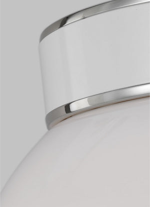 Visual Comfort Studio - KSF1051PNGW - One Light Flush Mount - Monroe - Polished Nickel