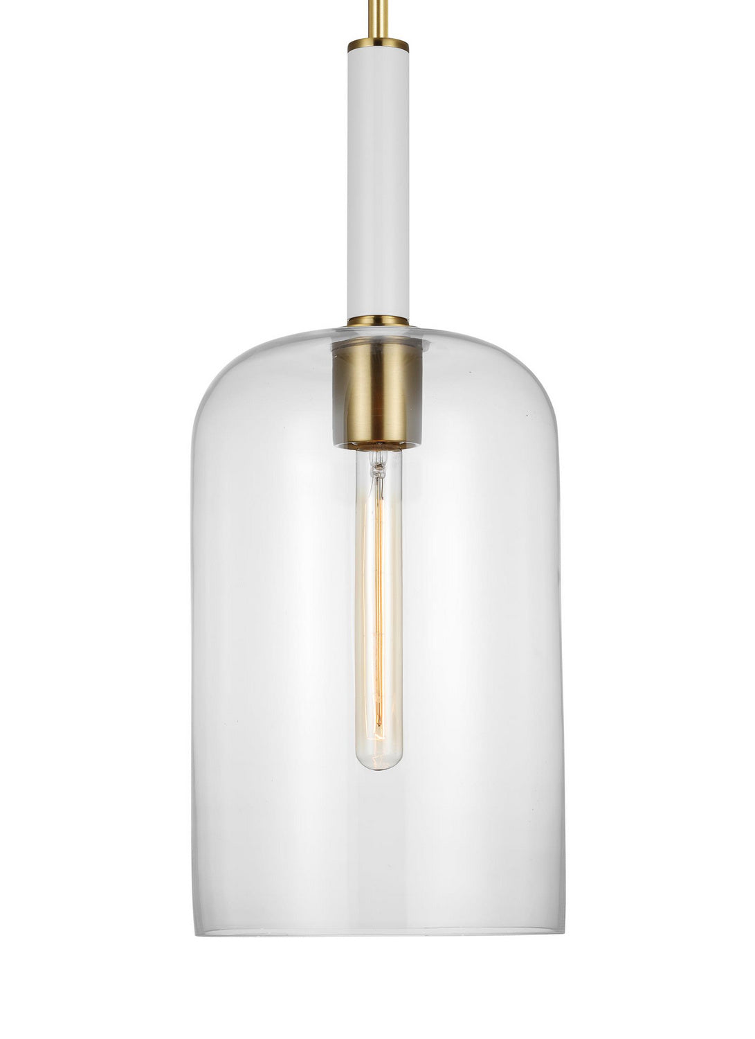 Visual Comfort Studio - KSP1051BBSGW - One Light Pendant - Monroe - Burnished Brass