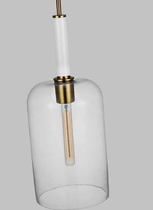 Visual Comfort Studio - KSP1051BBSGW - One Light Pendant - Monroe - Burnished Brass