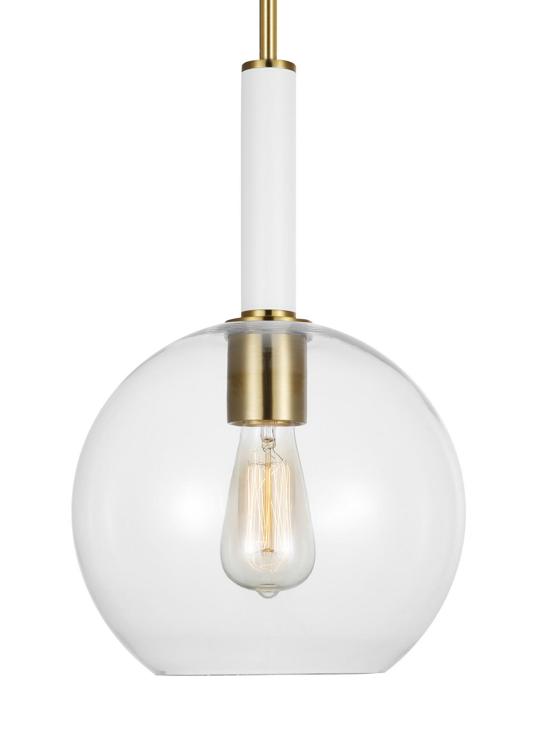 Visual Comfort Studio - KSP1061BBSGW - One Light Pendant - Monroe - Burnished Brass