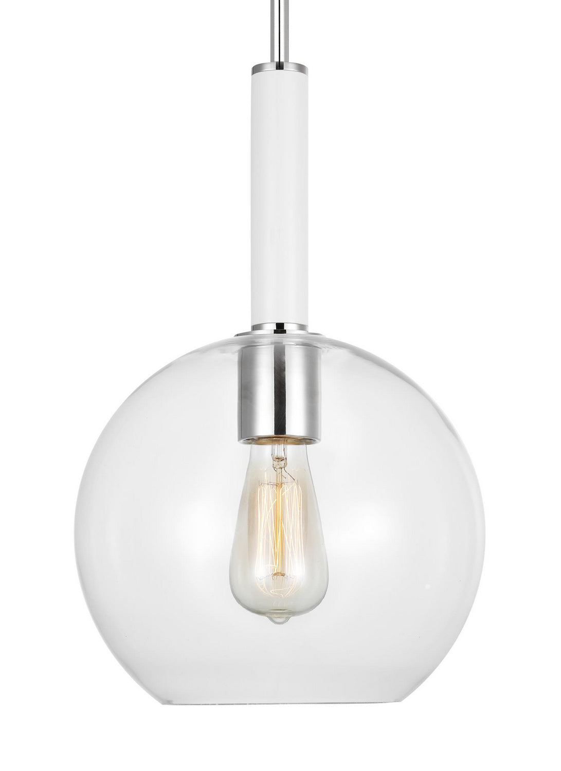 Visual Comfort Studio - KSP1061PNGW - One Light Pendant - Monroe - Polished Nickel