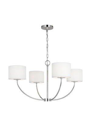 Visual Comfort Studio - KSC1034PN - Four Light Chandelier - Sawyer - Polished Nickel