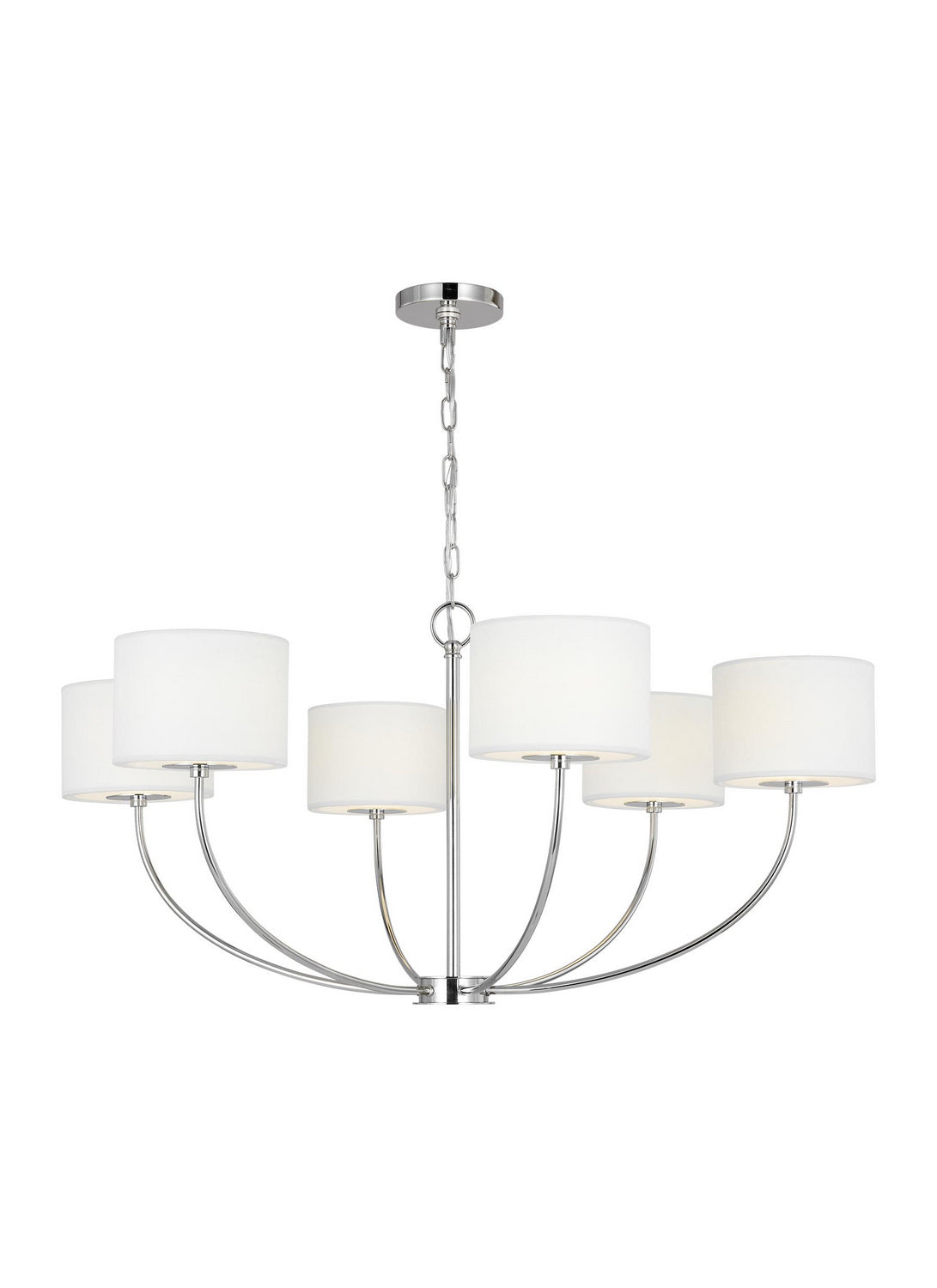 Visual Comfort Studio - KSC1046PN - Six Light Chandelier - Sawyer - Polished Nickel