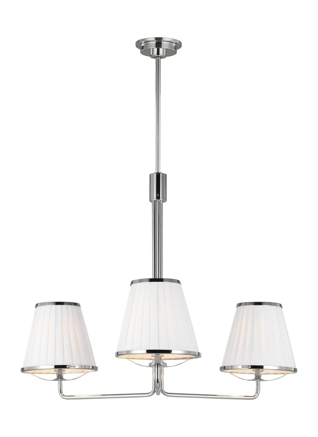 Visual Comfort Studio - LC1173PN - Three Light Chandelier - Esther - Polished Nickel