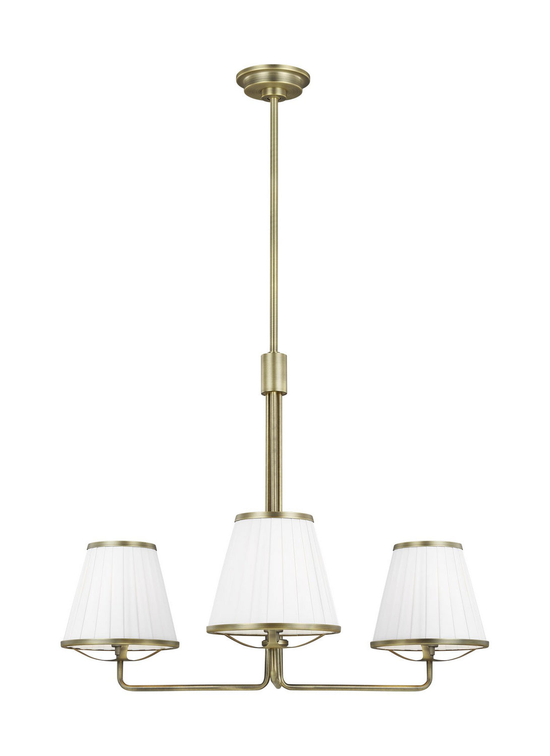 Visual Comfort Studio - LC1173TWB - Three Light Chandelier - Esther - Time Worn Brass