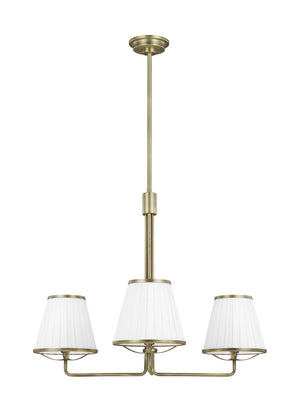 Visual Comfort Studio - LC1173TWB - Three Light Chandelier - Esther - Time Worn Brass