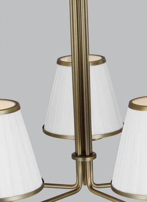 Visual Comfort Studio - LC1185TWB - Five Light Chandelier - Esther - Time Worn Brass