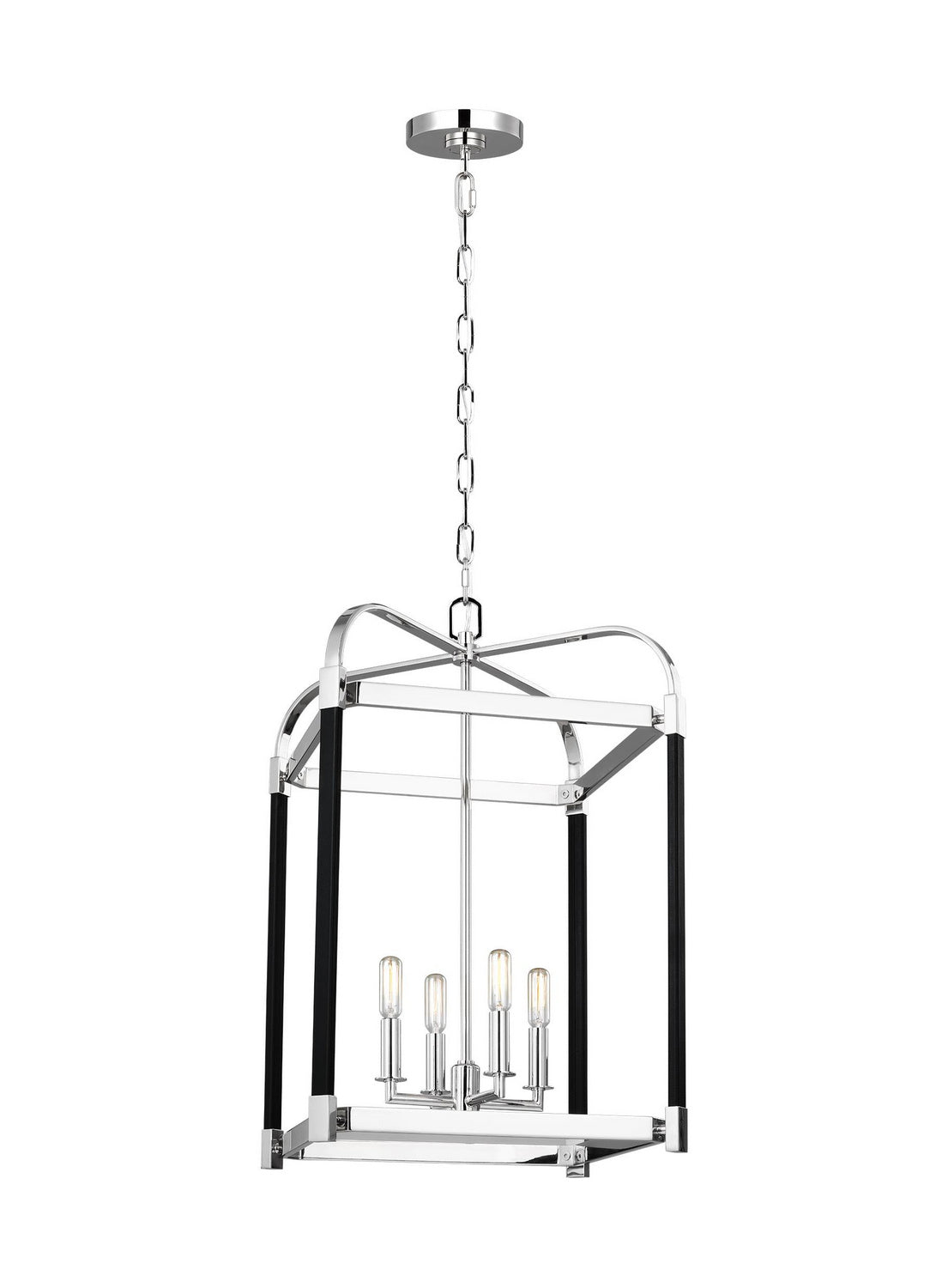 Visual Comfort Studio - LC1144PN - Four Light Lantern - Hadley - Polished Nickel